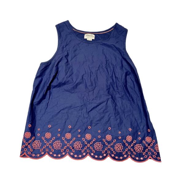 Johnnie B Eyelet Scallop Tank Top Size 15/16 - Picture 1 of 5